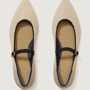 Rothy's Tan and Black Women's Flats